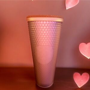 Starbucks 2022 Valentine's Soft Touch Pink Studded Venti Tumbler 24oz
